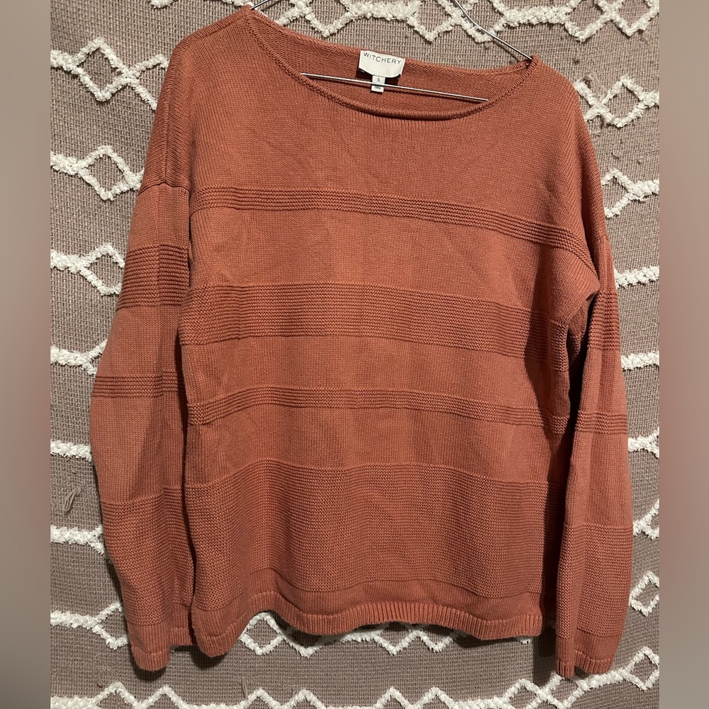 Witchery Winter Fall Burnt Orange Cardigan Boutique Sweater